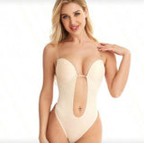 U-Cut Bra Bodysuit Beige (Nassau)